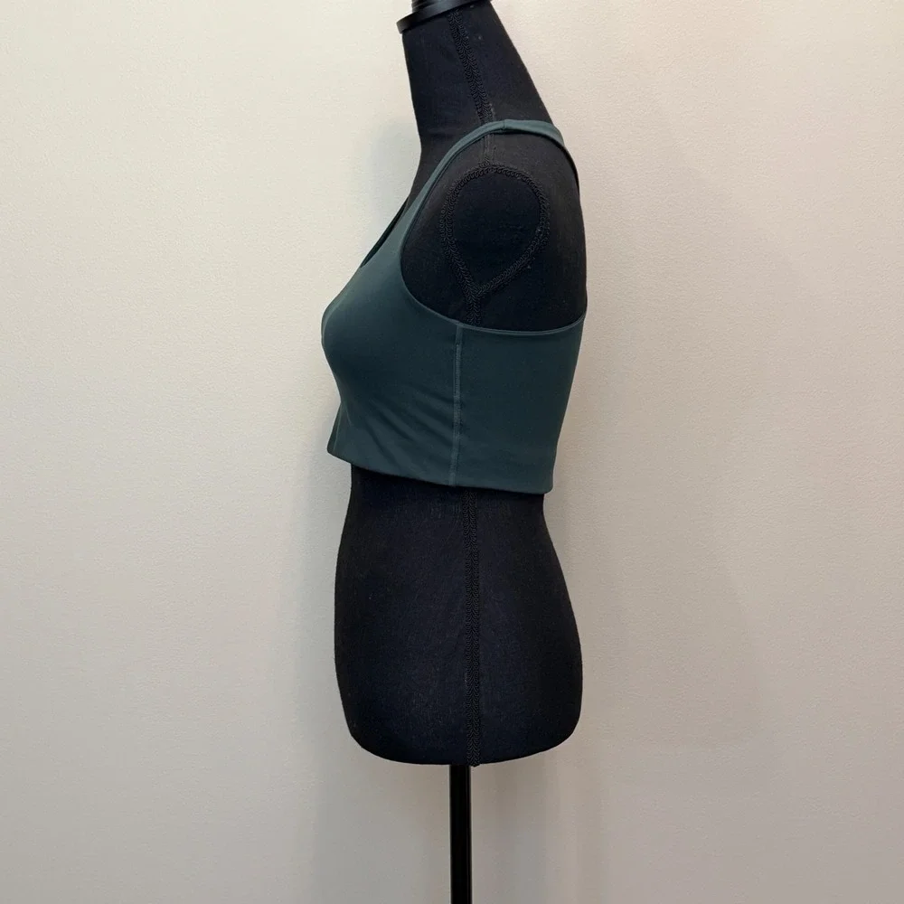 Girlfriend Collective Paloma Sports Bra Green Longline Womens S Med Impact Racer